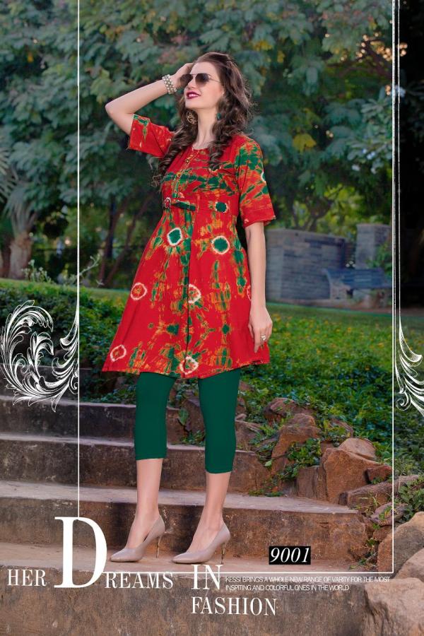 Riyaa Antara 1 Cotton Bandhani Print Kurtis Collection